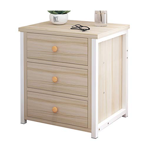 Comodino Domestica Camera Addensare Tre pompaggio Assemblea Soggiorno Corridoio Bagno Locker Studio Multifunzione 40X35X50cm FANJIANI (Color : Beige)