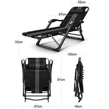 SHUAIIJUAN Sedia per il tempo libero domestico Sedie pieghevoli Prato Soggiorno con regolabile poggiatesta Sdraio reclinabile sedie da giardino Poltrona reclinabile for Outdoor Patio, campeggio, escur