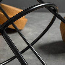 LIZCG Sgabello Rotondo da Bar con bancone in Sughero Champagne, poggiapiedi Alto con Base in Ferro Nero, Sedia da Bar da Cucina bistrot, carico Massimo 440 libbre, Stabile Solido, 45 cm, 65 cm, 75 cm