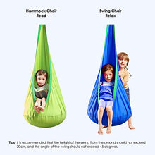 Eggdel Hammock del cotone del bambino con il cugino di plastica gonfiabile supporto fino a 70kg - Blu