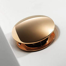 SHDJYR Scarico per lavabo Scarico per Bagno in Ottone Massiccio Scarico per lavabo in Oro Rosa Scolapiatti per lavabo con Scarico a Pressione Scarico per lavabo con sgocciolatoio Nero
