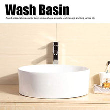 Lavabo Lavabo Lavabo da appoggio in ceramica 405 mm Lavabo rotondo moderno