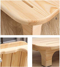 Sgabello con Gradino in Legno massello, Sgabello da Barba Resistente, Leggero e Antiscivolo, Sgabello Piccolo per Bambini, per casa, Bagno, Comodino