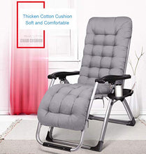 SHUAIIJUAN Sedia per il tempo libero domestico Sdraio da spiaggia reclinabile Sedie Zero Gravity Reclining Lounge Patio Sedia con Cup Holder for Pool Side all'aperto Yard Beach Max.150kg - Grey