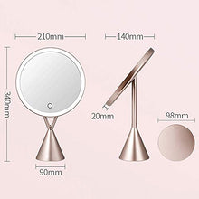Specchio for Vanità A LED, Specchio di Bellezza, Specchio da 8,5 Pollici, Specchio for Vanità Ricaricabile con Luce, Luce su Un Tocco, Interruttore Tattile, Utilizzato for I Regali di Compleanno