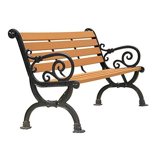 Panchina per Il Tempo Libero del Cortile del Giardino del Parco Panchina da terrazza in Stile retrò, Panca da Giardino in plastica da 2-3 posti, Panca da Veranda Resistente alle intemperie con strut