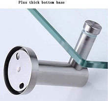 GDFEH Scaffale in Vetro temperato Bagno a Parete Scaffale di Vetro a Muro a Parete con ripiano da Bagno Protettivo in Acciaio Inox 304