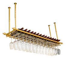 FAFZ Portavini Portabottiglie da Vino Rosso in Metallo A Soffitto, Portabicchieri da Vino Sospeso, Altezza E Distanza Regolabili, Portabottiglie da Bar Ristorante (Size : 80cm)