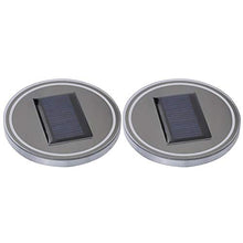 Rockyin La Luce Solare del LED Trim 2 Pezzi Acrilico Tazza del Rilievo della Bottiglia Passepartout Inferiore for Tutti i Modelli Auto (Red)