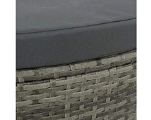 Divano da giardino con ombrellone, poltrona da giardino a 2 posti, con cuscino divano da giardino in resina intrecciata per cortile, terrazza, piscina