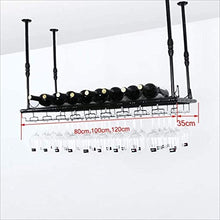 Portabottiglie Da Appendere Portabicchieri Da Vino Rosso Portabicchieri Da Appendere A Testa In Gi霉 Portabicchieri Da Casa Creativo Portabottiglie Da Vino A Soffitto (Dimensioni: 80 * 35Cm), 80 * 35C