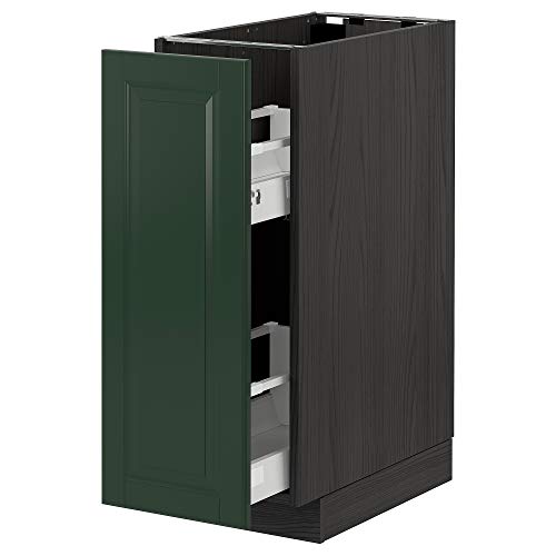 METOD/MAXIMERA base armadio/estraibile int raccordi 30x61.6x88 cm nero/Bodbyn verde scuro