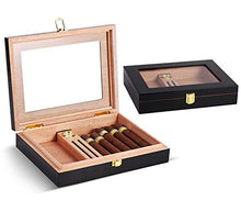 CNBPLS Sicurezza Mini Uomo Portatile Cigar Black Box Portasigarette, Cigar Idratante creatività Cigarette Box Humidor