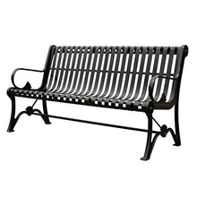 Schienale da giardino per esterni, panchine e file di sedie in ferro battuto, panchine per terrazze con braccioli, decorazioni per la casa, sedute per parchi divertimenti, per portici / parchi