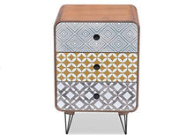 Hanper Armadietto Laterale con 3 Cassetti,Armadietto Laterale con Cassetti per Ufficio e Camera da Letto,Comò e Cassettiere Camera in Stile Moderno, 39.5 x 35.5 x 56.5 cm, Marrone