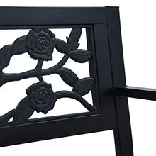 VidaXL - Panca da giardino, 125 cm, colore: Nero