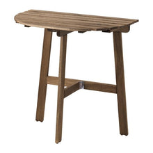 ASKHOLMEN - Tavolo allungabile da parete in acacia massiccio, 70 x 44 cm, colore: Marrone
