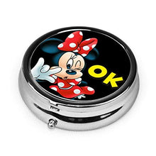 It's Ok Minnie Mouse rotondo pillola scatola portatile medicina organizzatore titolare tre scomparti pillola caso