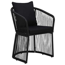 Festnight 2 Pezzi Sedie da Esterno Sedie da Giardino con Cuscini Poltrona in Rattan PVC 57 x 54 x 78 cm Colore Nere