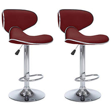 vidaXL Sgabelli da Bar 2 pz Rosso Vino in Similpelle