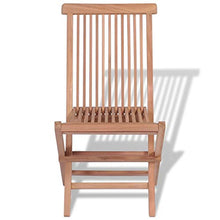 vidaXL 4X Legno di Teak Sedie da Giardino Pieghevoli Seggiole Sgabelli Esterno