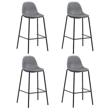 Goliraya Set da Bar 5 pz in Tessuto Nero,Set Tavolo e Sedie da Bar Moderni,Set Tavolo e Sedie da Cucina Moderni,Set Tavolo Quadrato e 4 Sedie in Tessuto con Schienale da Bar