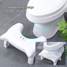 LTINN Sgabello da Toilette Sgabello con Gradino Sgabello Pieghevole per Piedi Tipo C Misura 35 ° Aumenta la defecazione Accovacciata Sgabello per sedersi Squat Artefatto Sgabello per WC