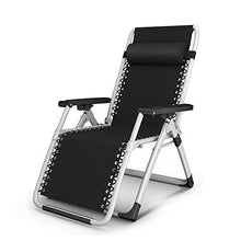ABBD Sedia a Sdraio da Spiaggia Regolabile, Lettino da Campeggio Portatile Sedia reclinabile Pieghevole, Sdraio reclinabile da Esterno Nero per Piscina-black5