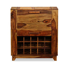 vidaXL Mobile da Bar in Legno Massello di Sheesham 85x40x95 cm Portabottiglie
