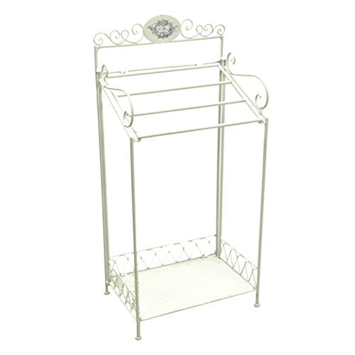 Vacchetti Giuseppe 6214340000 Portasciugamani Le Bain a Stelo da Appoggio Smontato, Metallo, Bianco, 47x31x98.5 cm