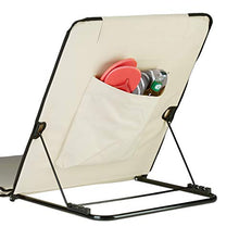 Relaxdays Materassino da Spiaggia, Lettino Imbottito XXL, Ombrellino, Regolabile, Cuscino&Borsa, Pieghevole, Beige