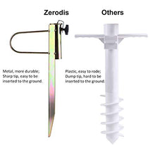 Zerodis Ombrellone Parasole in Sabbia Ombrello in Metallo Supporto a Terra Cavalletto Orientabile Regolabile per Spiaggia da Pesca Giardino Esterno