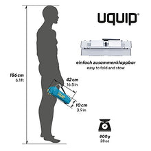 Uquip Handy - Tavolino pieghevole in alluminio regolabile in 2 altezze selezionabili (11-16 cm)