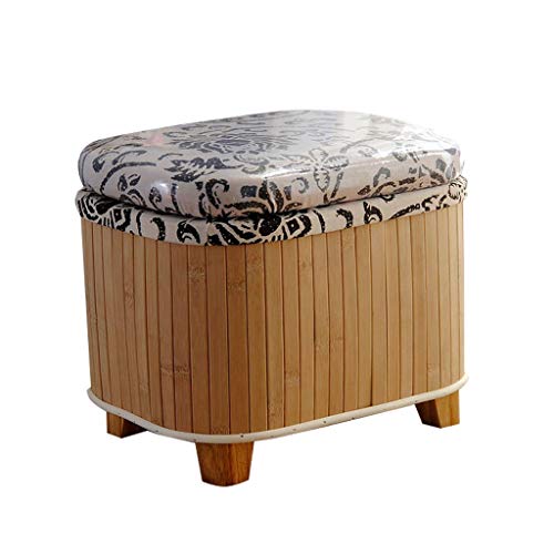 PAN&PAN bambù stoccaggio Sgabelli Cubic Bagagli ottomano Hassocks poggiapiedi Decorazione di mobili in Pelle Sedile Imbottito