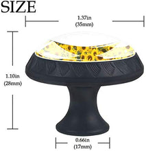 Paesaggio del campo di girasoli Pomelli per Porta Set di 4 Pomelli per Mobili Manopole per Cassetti Cucina Armadio Vetro