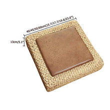 LTINN Spessi Cuscini Tatami in Rattan Intrecciati a Mano, Cuscini sul Pavimento sul Balcone del Soggiorno, superfici dei sedili in Pelle in Materiale vegetale Naturale, tappetini da Meditazione