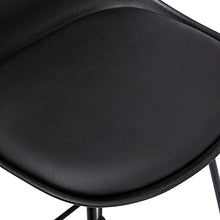 WOLTU BH158sz-2 Coppia Sgabelli da Bar Moderni Sedia Alta Cucina con Schienale di Ecopelle Gambe di Ferro Nero