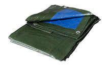 VERDELOOK Telo occhiellato Multiuso in polietilene, 5x4 m, Verde/Blu, coperture
