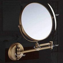 Specchio da Trucco, Specchio Ingranditore, Bagno 3X Ingrandimento Doppio Lato, 20 cm Doppio Faccia Specchio a Parete, Specchio da Parete Girevole e Rotondo, Allungabile, per Bagno, Spa, Hotel