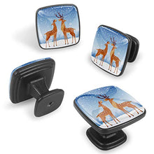 Cartoon fata cervo Pomelli per Porta Set di 4 Pomelli per Mobili Manopole per Cassetti Cucina Armadio Vetro