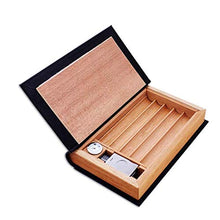 XZJJZ Uomo multifunzionali Regalo Cigar Humidor - Cuoio di Alta qualità di Alta qualità Fatto a Mano idratante Holster Idratante Sigaro Tubo (Color : Black)