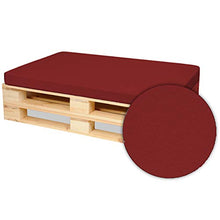 SuperKissen24. Materasso Cuscino per Bancale Divano Pallet 120x80 cm Seduta Impermeabile e Comodo per Divanetti da Esterno - Rosso Scuro