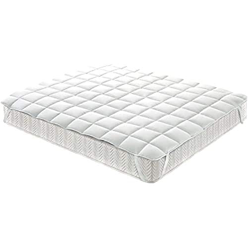 BIANCHERIAWEB Topper Coprimaterasso Imbottito Antibatterico Correttore Materasso Fresh Cotton 1 Piazza E Mezza Topper