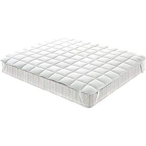 BIANCHERIAWEB Topper Coprimaterasso Imbottito Antibatterico Correttore Materasso Fresh Cotton 1 Piazza E Mezza Topper