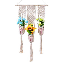 MICROSHE Macrame Plant Hanging Planter Macrame Plant Hanger - Hanging Plant Holder - Eco-Friendly Cotton Rope Hanging Planter - per Piante da Interno e da Esterno (3 Pack)