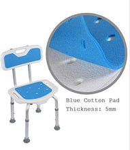 DZX Sedie da Bagno con Schienale, sgabelli da Doccia con sedili Imbottiti, ausilio di Sicurezza per Bagno in Alluminio Regolabile drenabile per Anziani /, 42x31x82cm, Sedile per Doccia