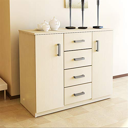 Angela Armadio di stoccaggio con Doppia Anta a Quattro cassetti, credenza Pranzo Buffet Armadio Server, unità autoportante per Case Migliori Bagno e Ufficio