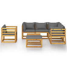 SKM Set Divani da Giardino 8 pz con Cuscini in Massello di Acacia (82.4kg)