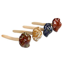 Happyyami 4 Pz/Set Colorful Mini Giardino Funghi in Ceramica Toadstools Ornamentali Fai da Te Giardino Funghi Tintinnio Ornamenti da Giardino per La Casa delle Bambole Invasatura Vaso di