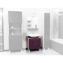 Berlioz Creations Mobile da Bagno sotto lavabo – Melanzana Alta brillantezza, Altro, 60 x 42 x 65 cm